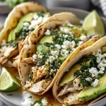 Chimichurri Chicken Tacos with Feta and Avocado