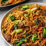 Savory Beef Lo Mein with Vegetables