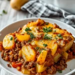 Hobo Casserole with Ground Beef & Potatoes