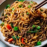 Mongolian Ground Beef Noodles