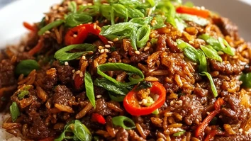 Crispy Chilli Beef Rice