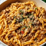 Stovetop Creamy Ground Beef Pasta