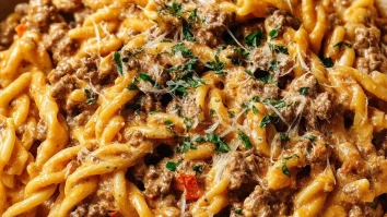 Stovetop Creamy Ground Beef Pasta