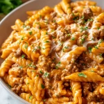 Creamy High Protein Beef Pasta