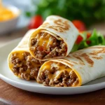 Cheesy Beef Wraps