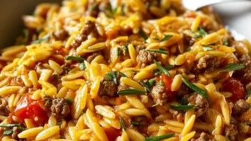 Delicious Ground Beef Orzo