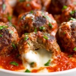 Stuffed Meatballs with Mozzarella Cheese