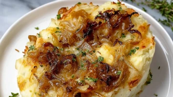 Twice Baked French Onion Mashed Potatoes