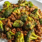 Honey Garlic Ground Beef and Broccoli