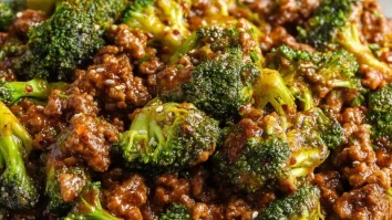 Honey Garlic Ground Beef and Broccoli