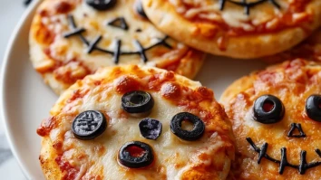 Halloween Mini Pizzas