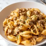 Creamy Beef and Shells