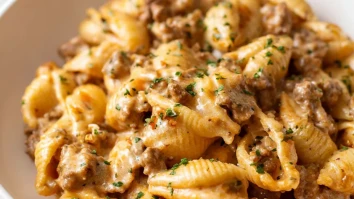 Creamy Beef and Shells