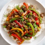 Beef and Pepper Rice Bowls
