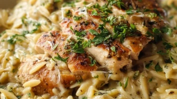 Creamy Parmesan Chicken and Orzo